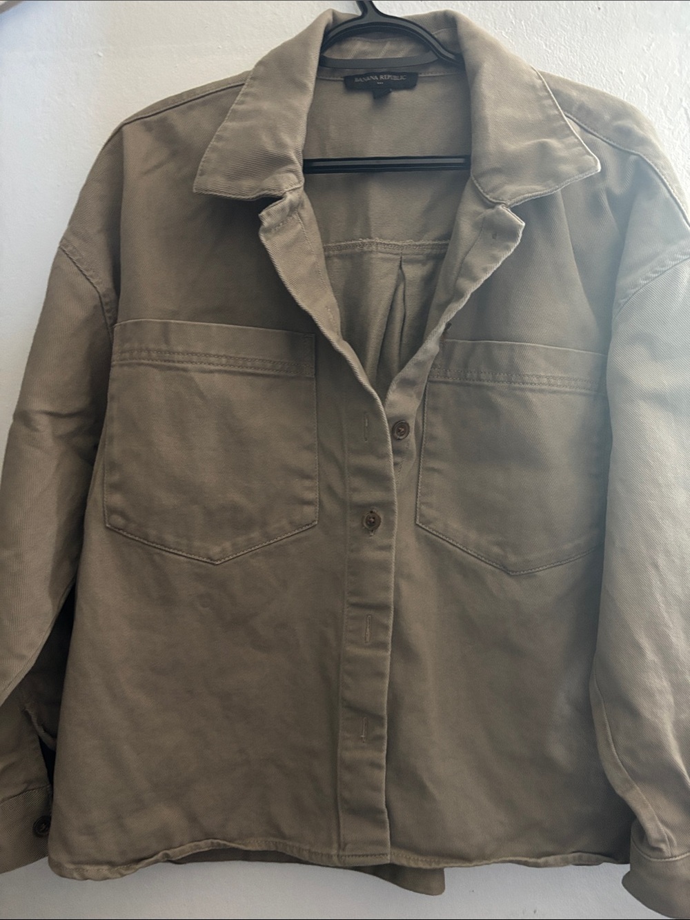 Banana Republic Olive Utility Overshirt Jacket